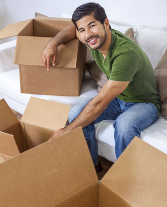 Man with boxes